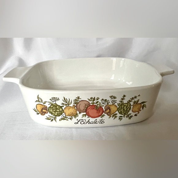 Corningware Spice of Life L’Echalote 1 liter Square Casserole A-1-B Vintage - Picture 7 of 9